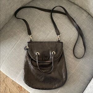 Elegant Black Leather Shoulder Bag